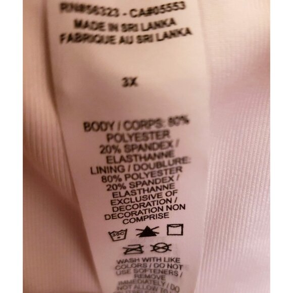 Nike White with Black Swoosh Sports Dri Fit Crop Top Size 2X EUC - Picture 5 of 5